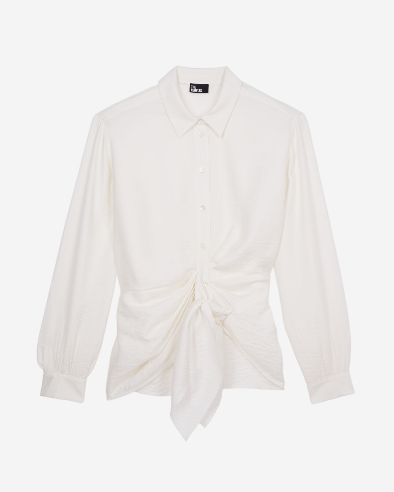 The Kooples WOMEN ECRU ecru shirt with draped effect