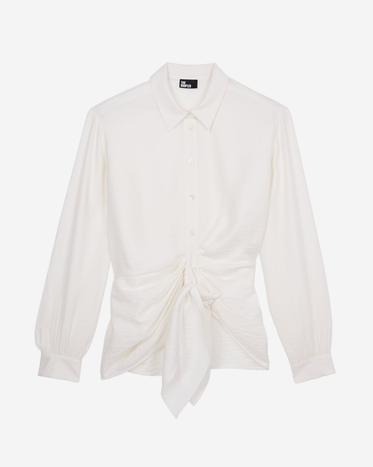 The Kooples WOMEN ECRU ecru shirt with draped effect