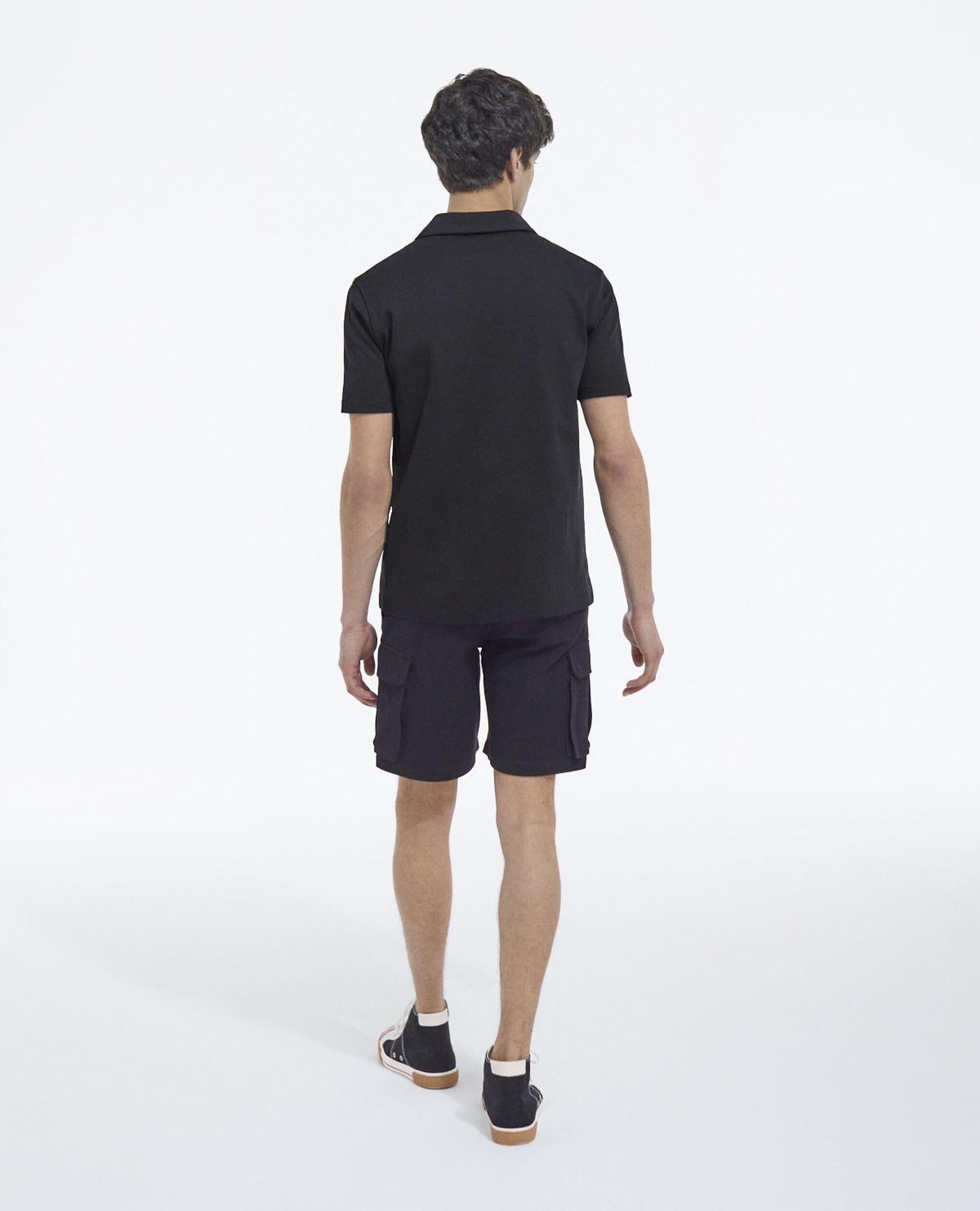 Cotton jersey polo, BLACK, hi-res image number null