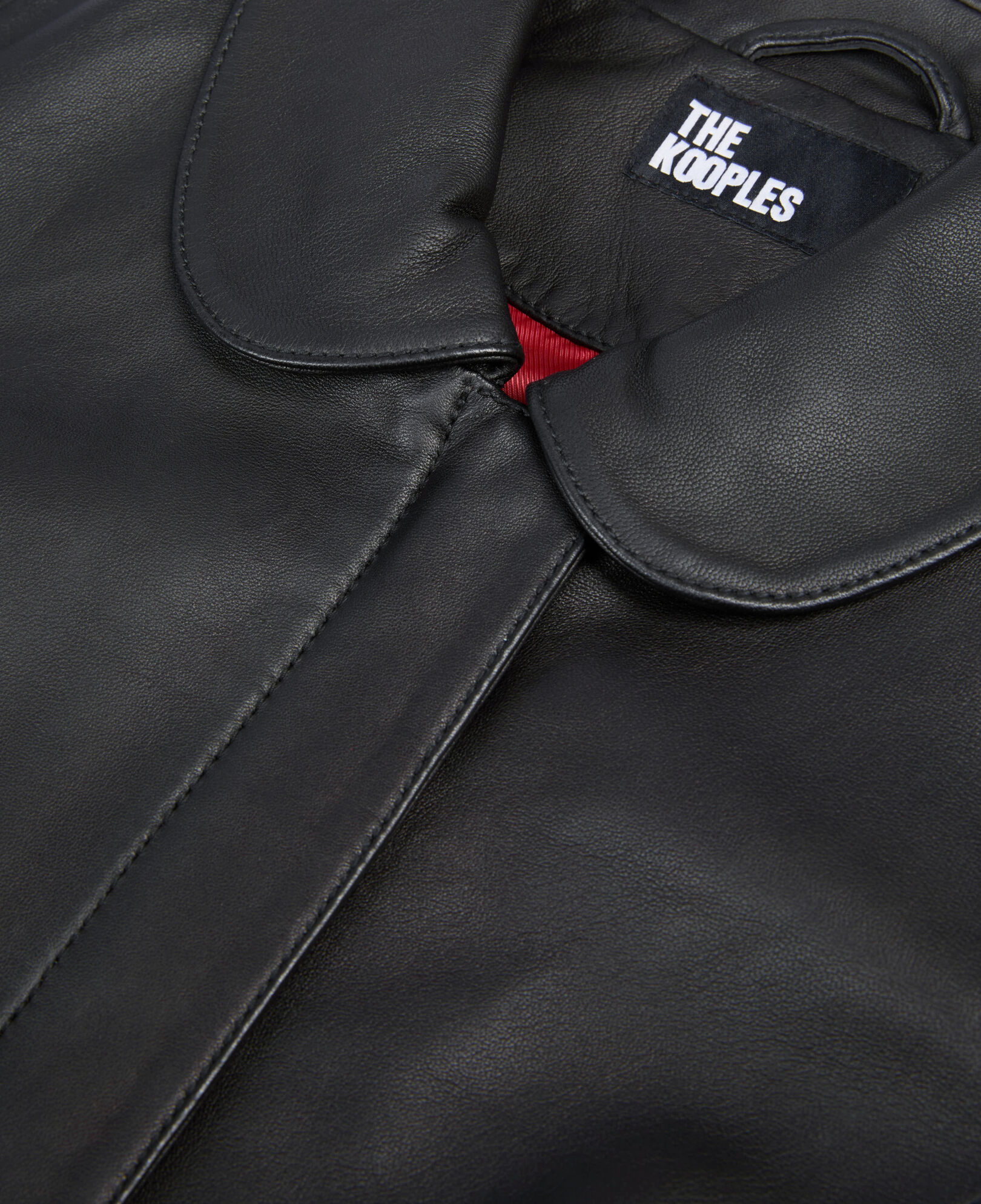 The Kooples WOMEN BLACK black leather jacket