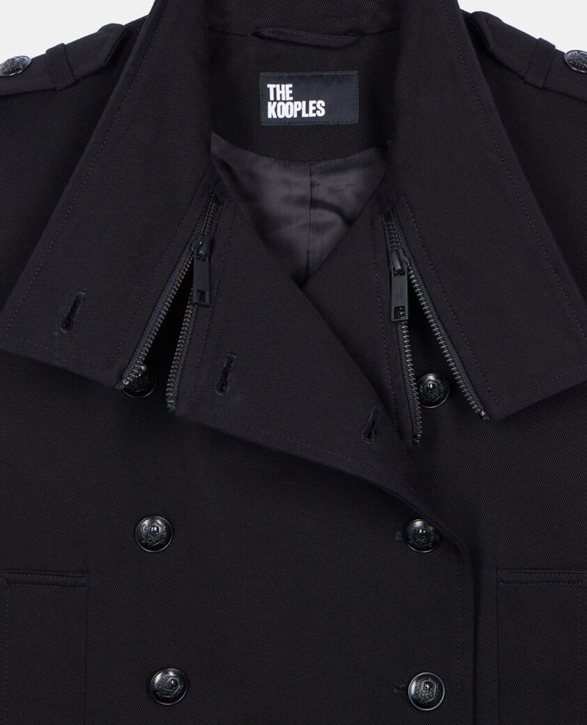 The Kooples WOMEN BLACK black trench style jacket