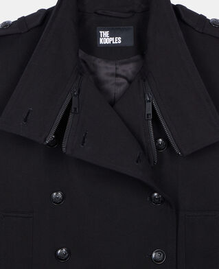 The Kooples F BLACK black trench style jacket