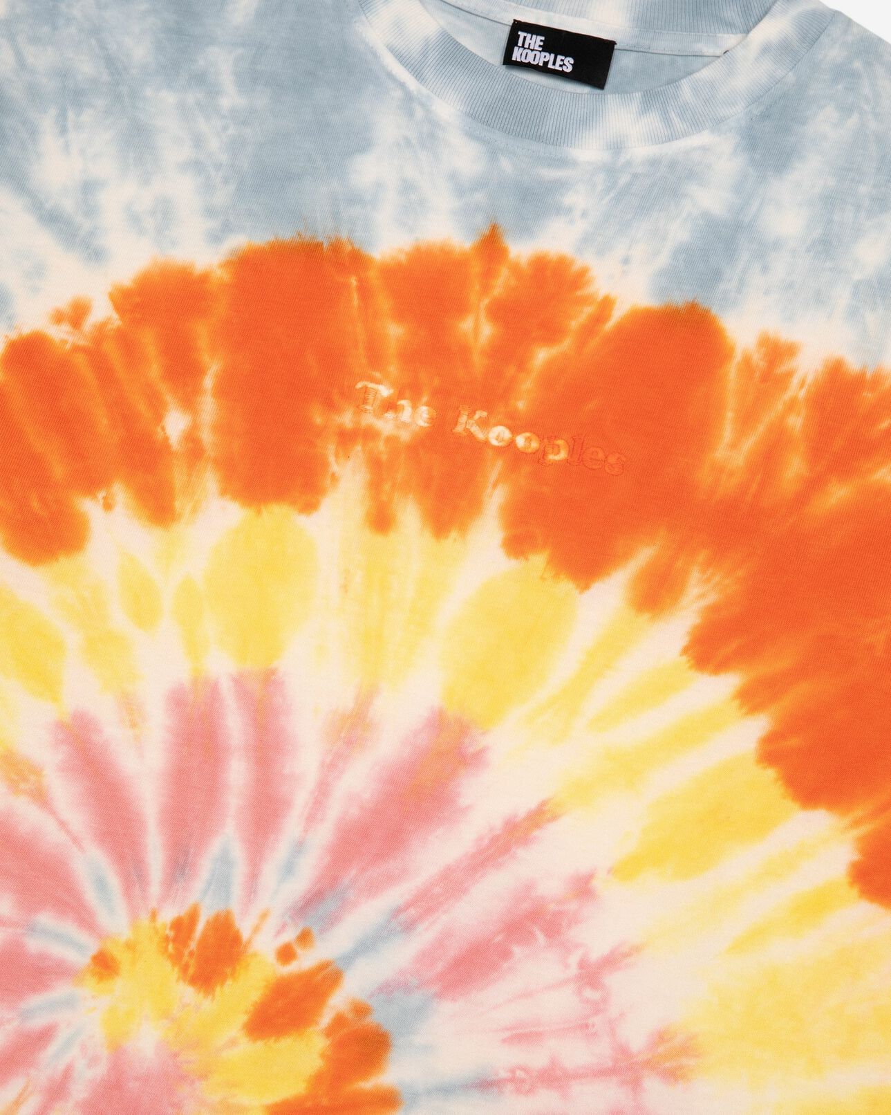 The Kooples WOMEN BABY BLUE multicolor tie-dye t-shirt
