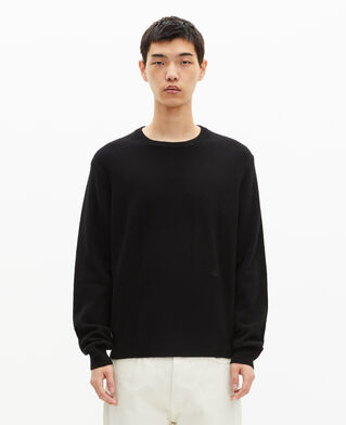 The Kooples HOMME BLACK pull col rond en cachemire noir