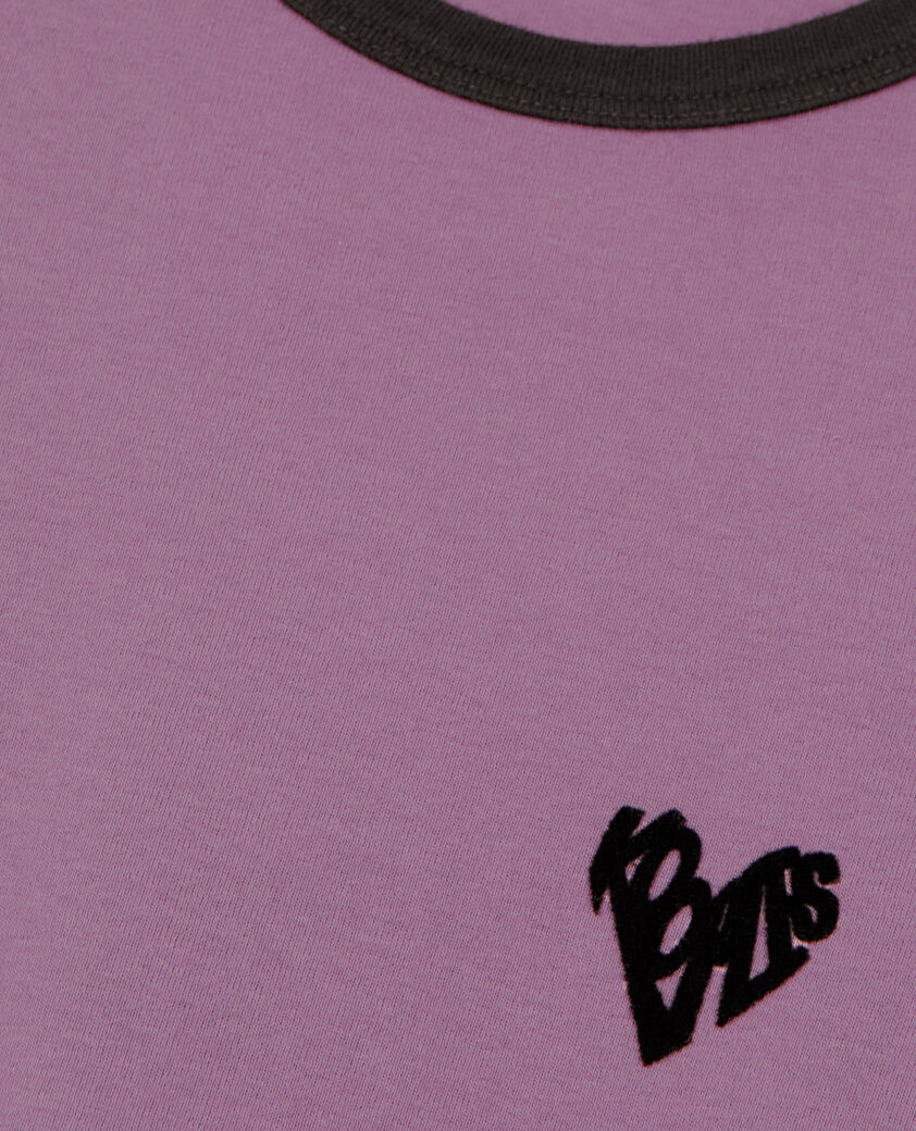 The Kooples FEMME PRUNE t-shirt cœur kooples violet