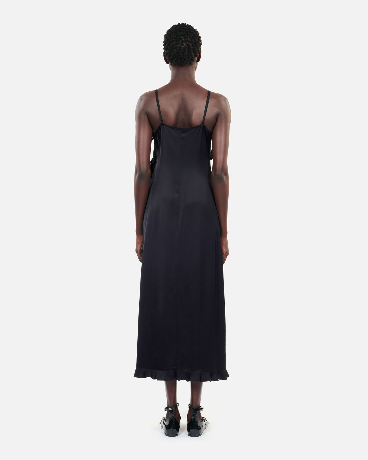 The Kooples WOMEN BLACK black long slipdress