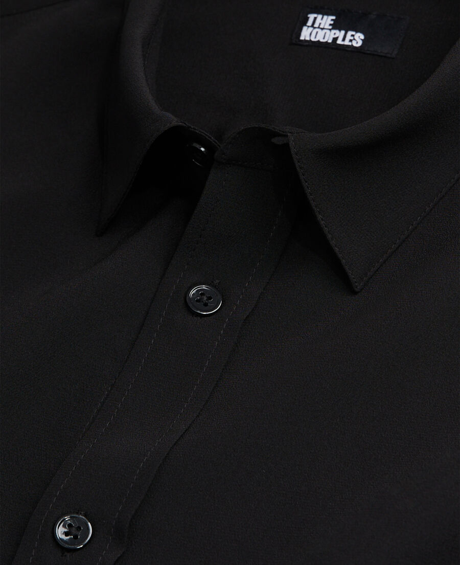 Black silk shirt | The Kooples - US