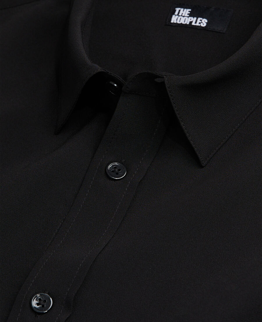 schwarzes hemd aus seide