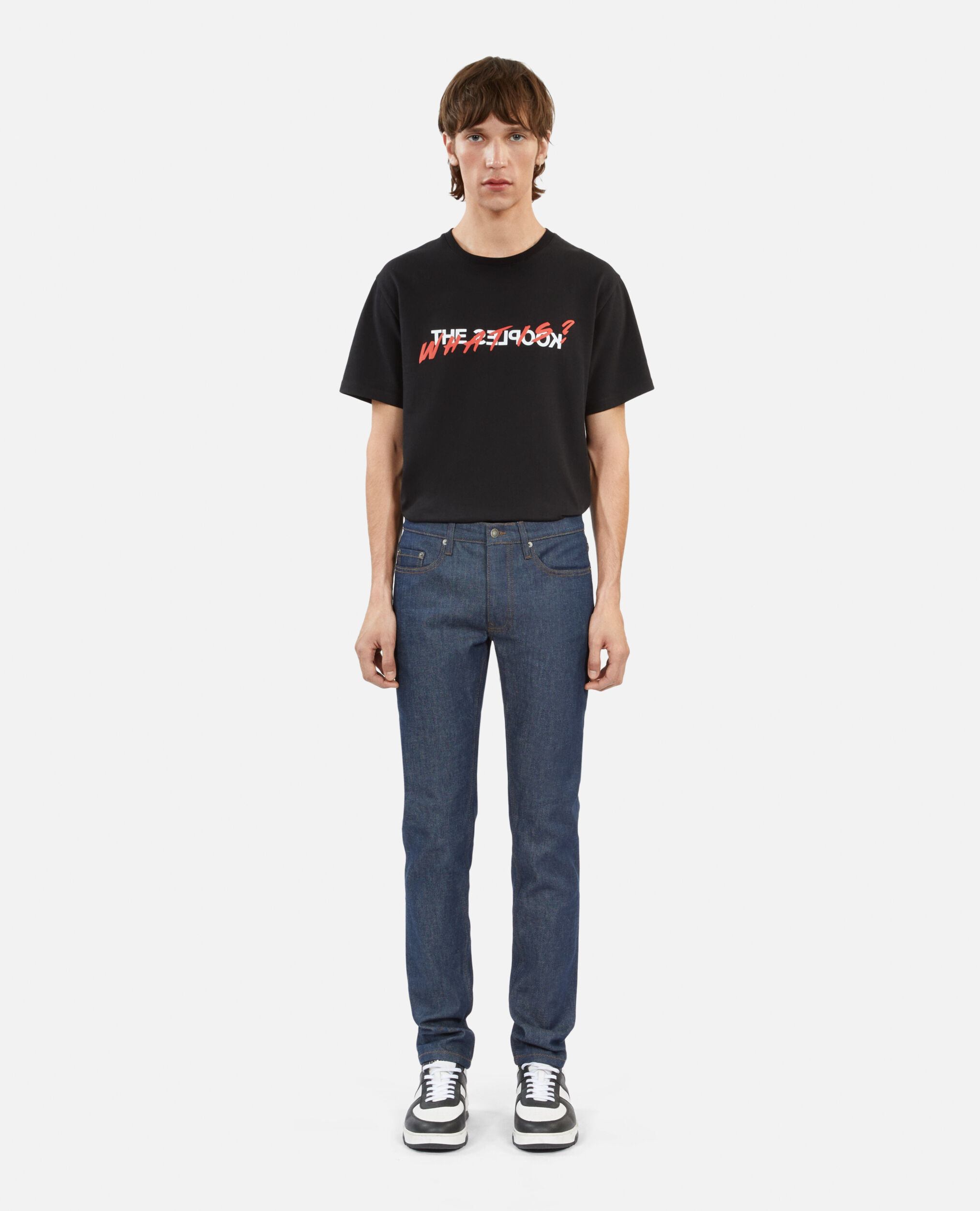 Slim-fit dark blue vintage jeans, BLUE BRUT, hi-res image number null