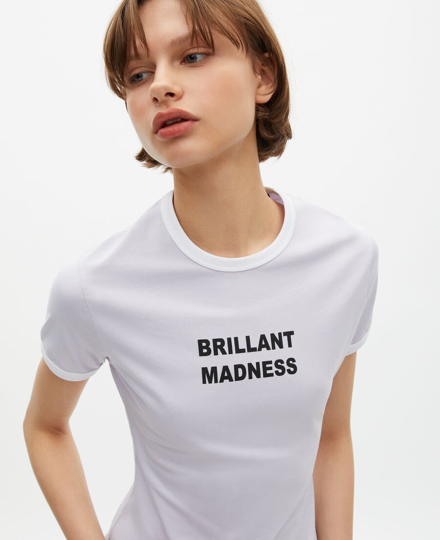 The Kooples FEMME LIGHT PURPLE t-shirt avec s&eacute;rigraphie lilas