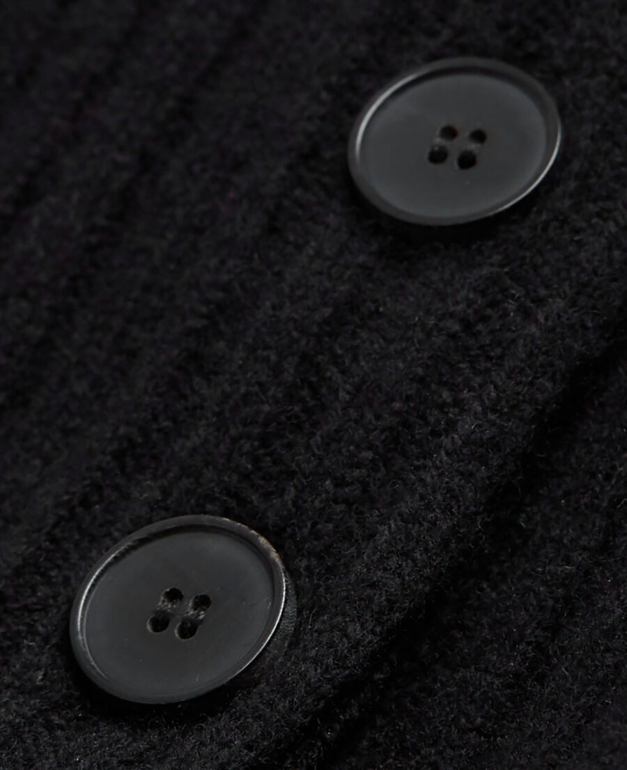 fine black wool cardigan