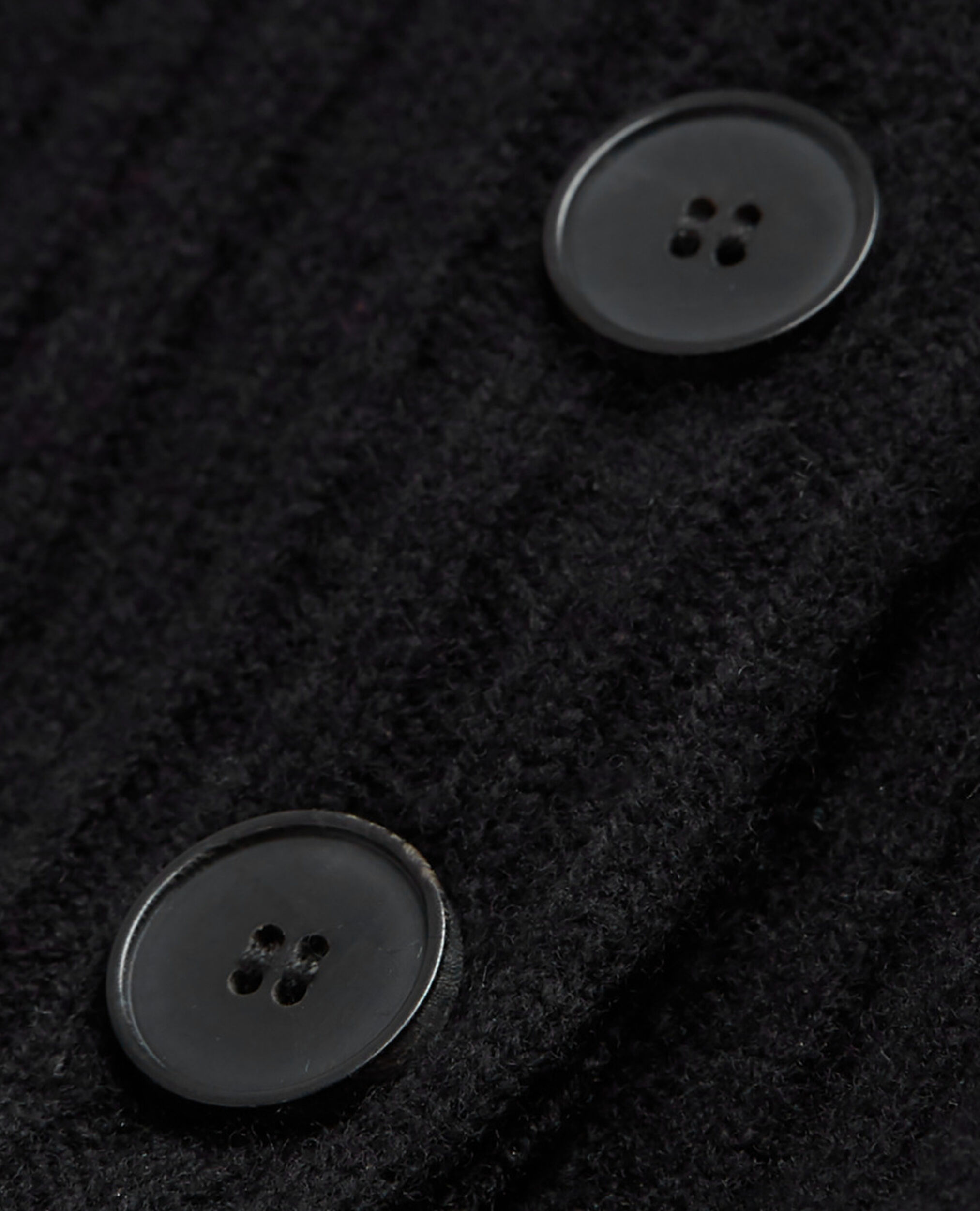 Fine black wool cardigan, BLACK, hi-res image number null