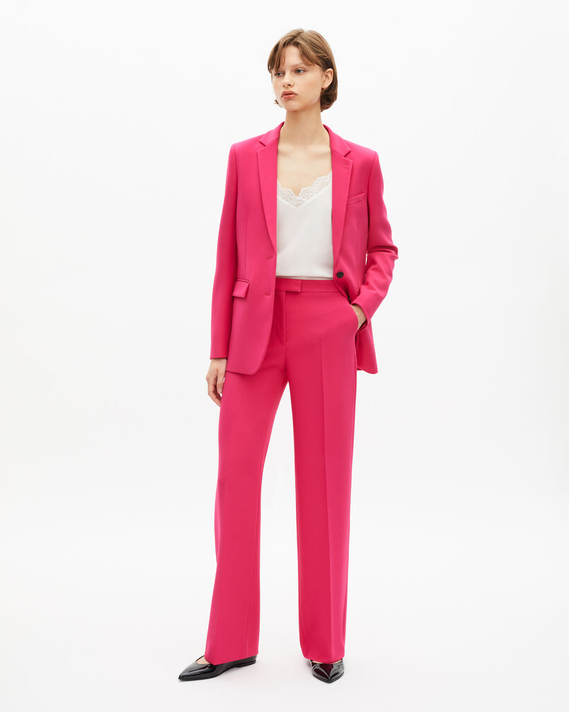The Kooples FEMME PINK veste tailleur rose en crêpe