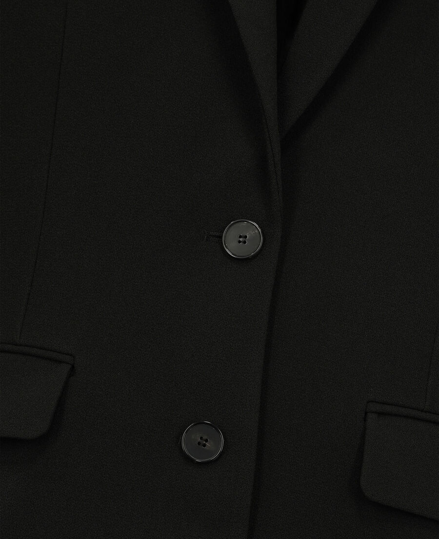 black crêpe suit jacket