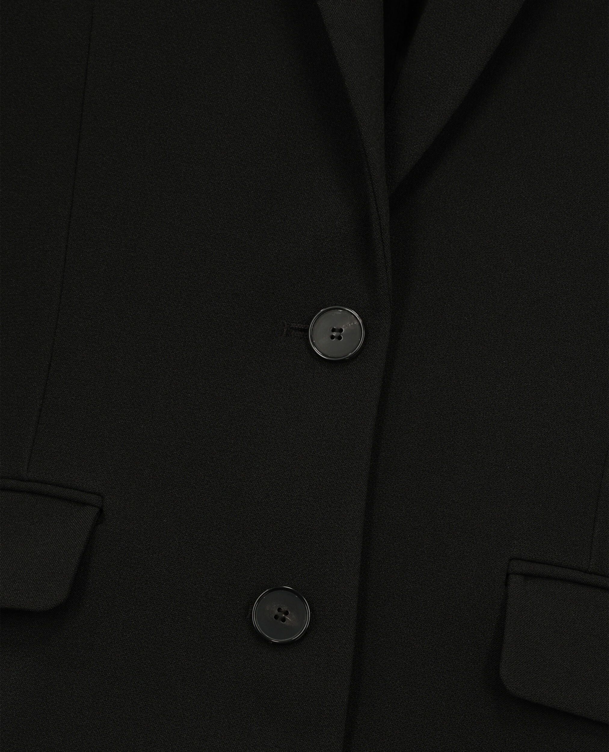 Schwarze Anzugjacke aus Krepp, BLACK, hi-res image number null