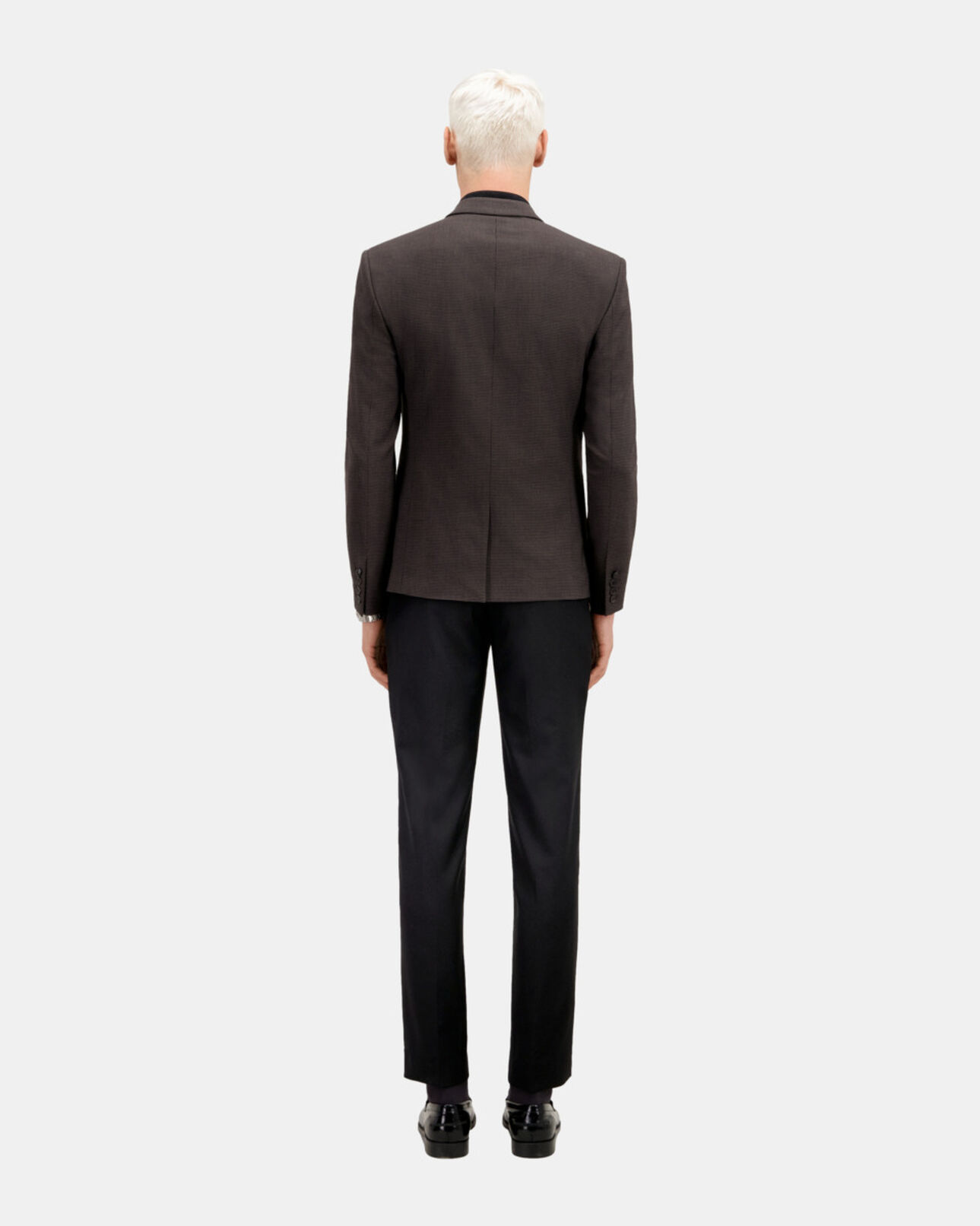 The Kooples MEN BROWN / BLACK brown houndstooth wool suit jacket