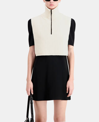 The Kooples WOMEN ECRU ecru ribbed wool plastron