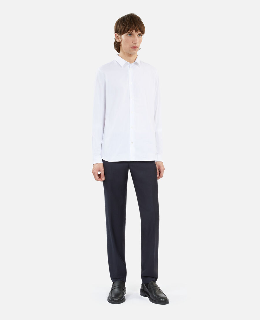 chemise formelle blanche en popeline