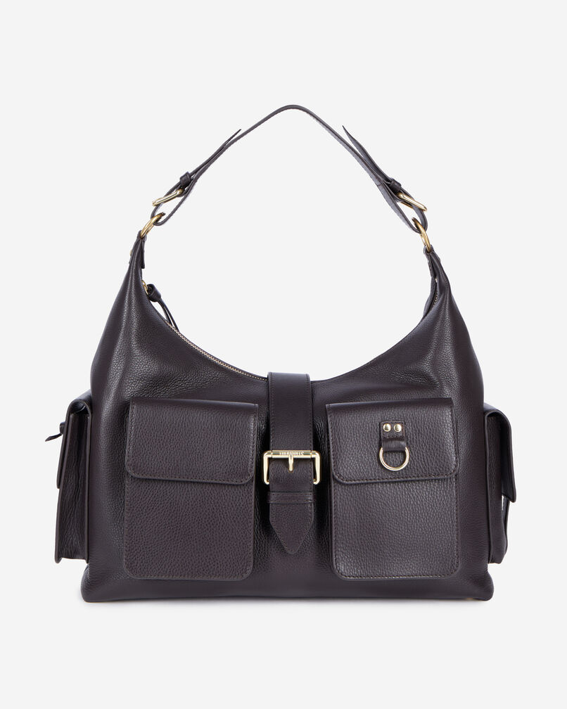 The Kooples WOMEN BROWN brown leather amelia xl bag