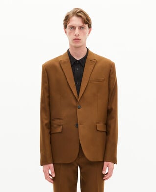 The Kooples MEN TABACCO brown wool suit jacket