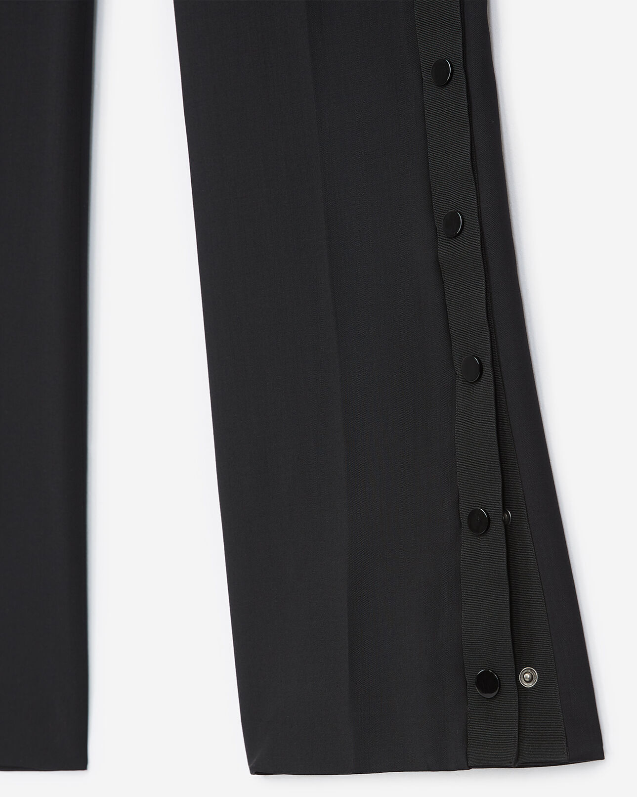 The Kooples FEMME BLACK pantalon ajusté noir à boutons-pression