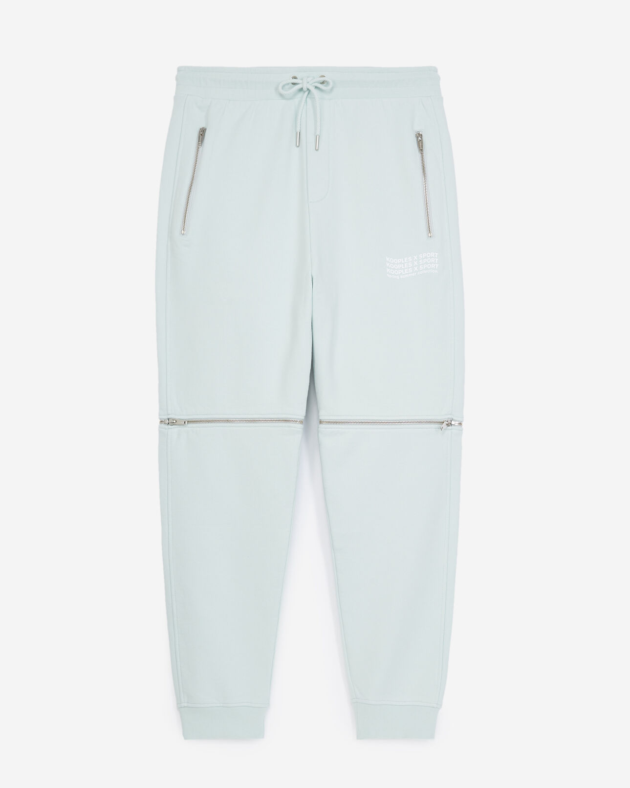 The Kooples HOMME MINT jogging vert zippé à triple logo