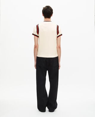 The Kooples MEN ECRU t-shirt with ecru logo