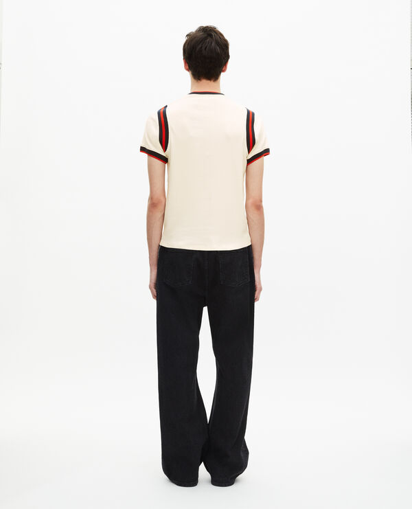 The Kooples HOMBRE ECRU camiseta con logotipo crudo
