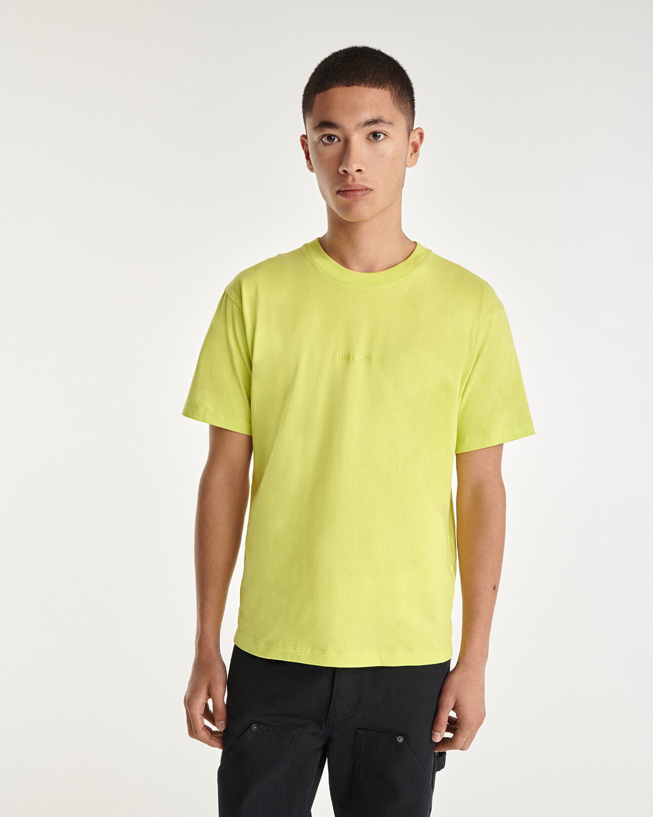 The Kooples HOMBRE YELLOW camiseta amarilla algodón fluorescente