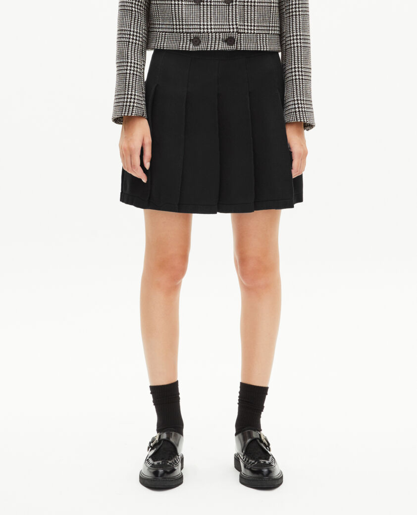 The Kooples WOMEN NAVY short black mesh skirt