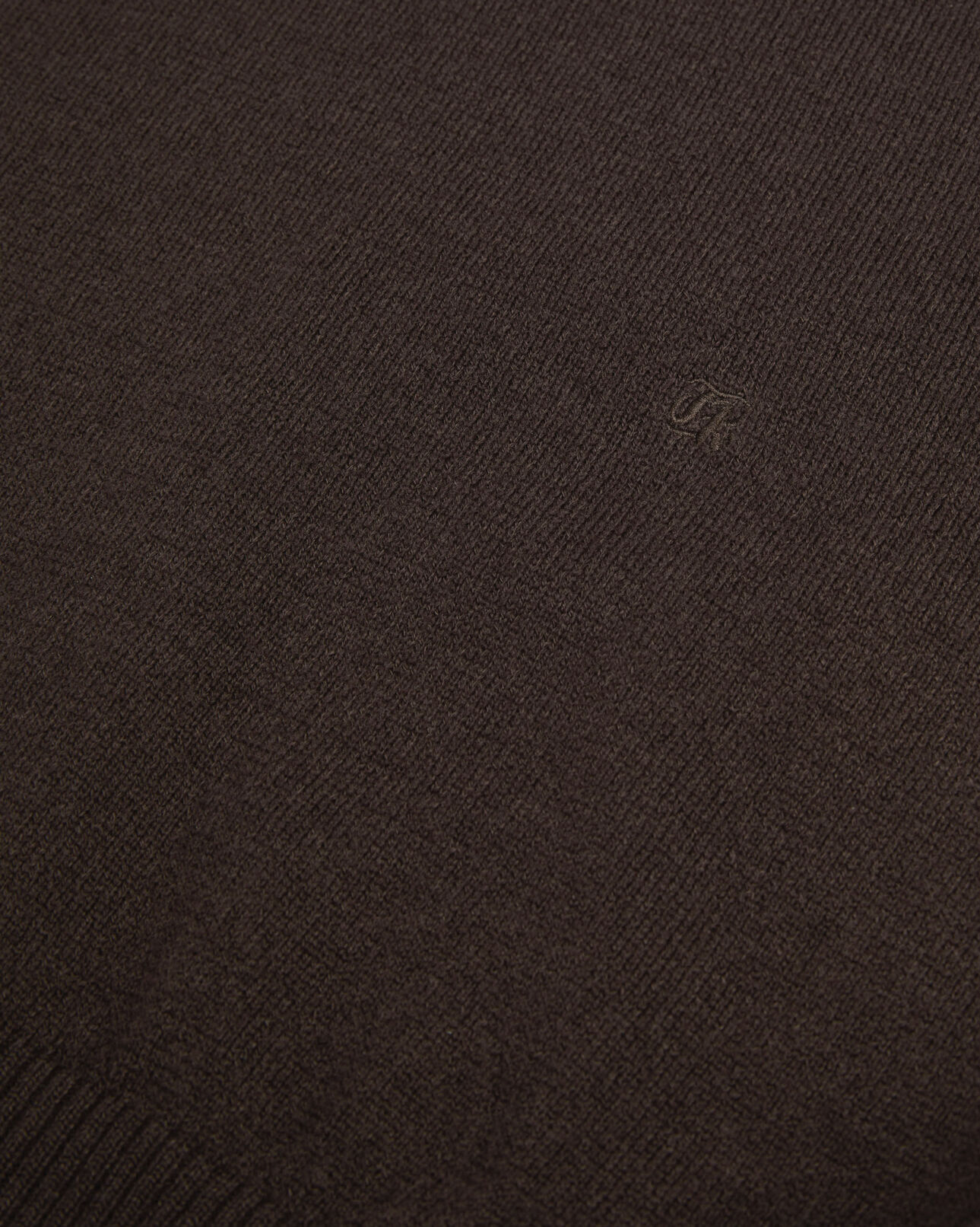 The Kooples HERREN DARK BROWN brauner wollpullover