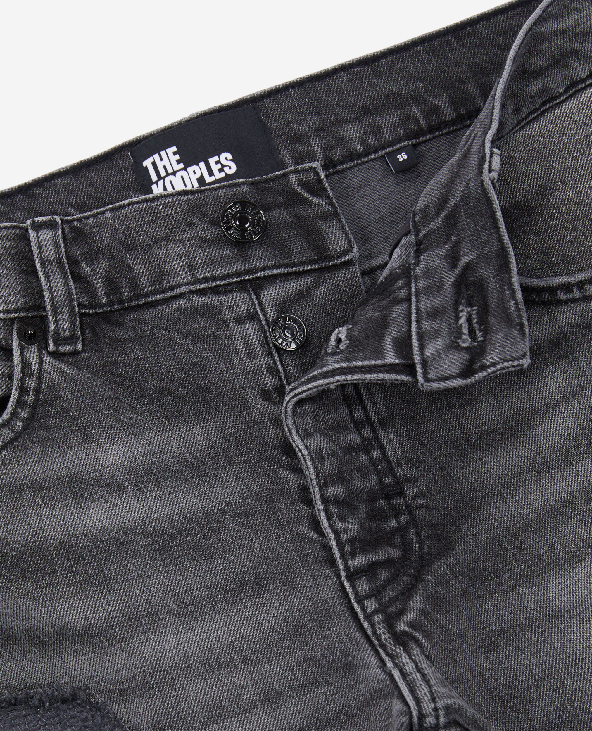 Jean gris droit, LIGHT GREY MEL/WHITE, hi-res image number null