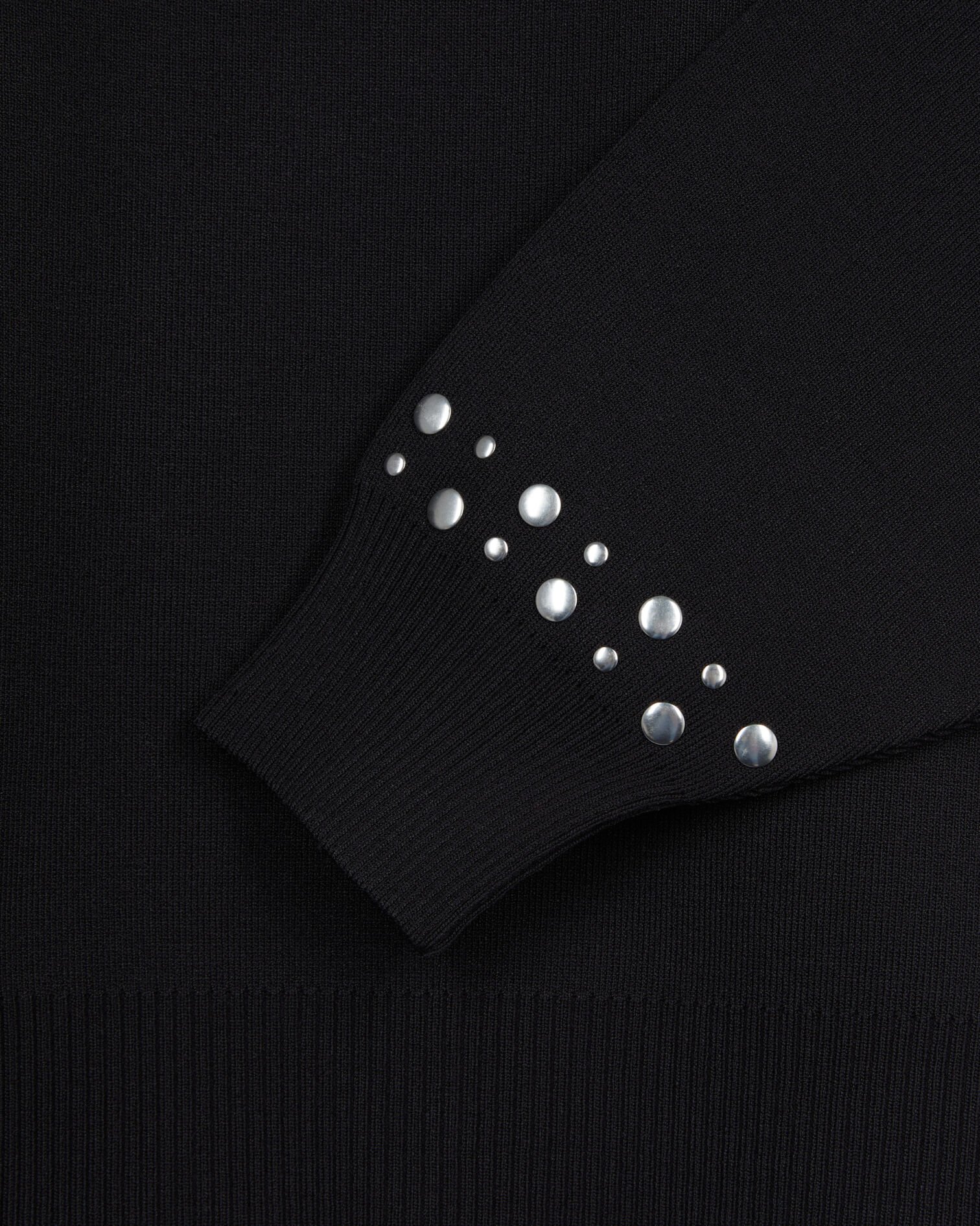 Sweatshirt avec studs noir, BLACK, hi-res image number null
