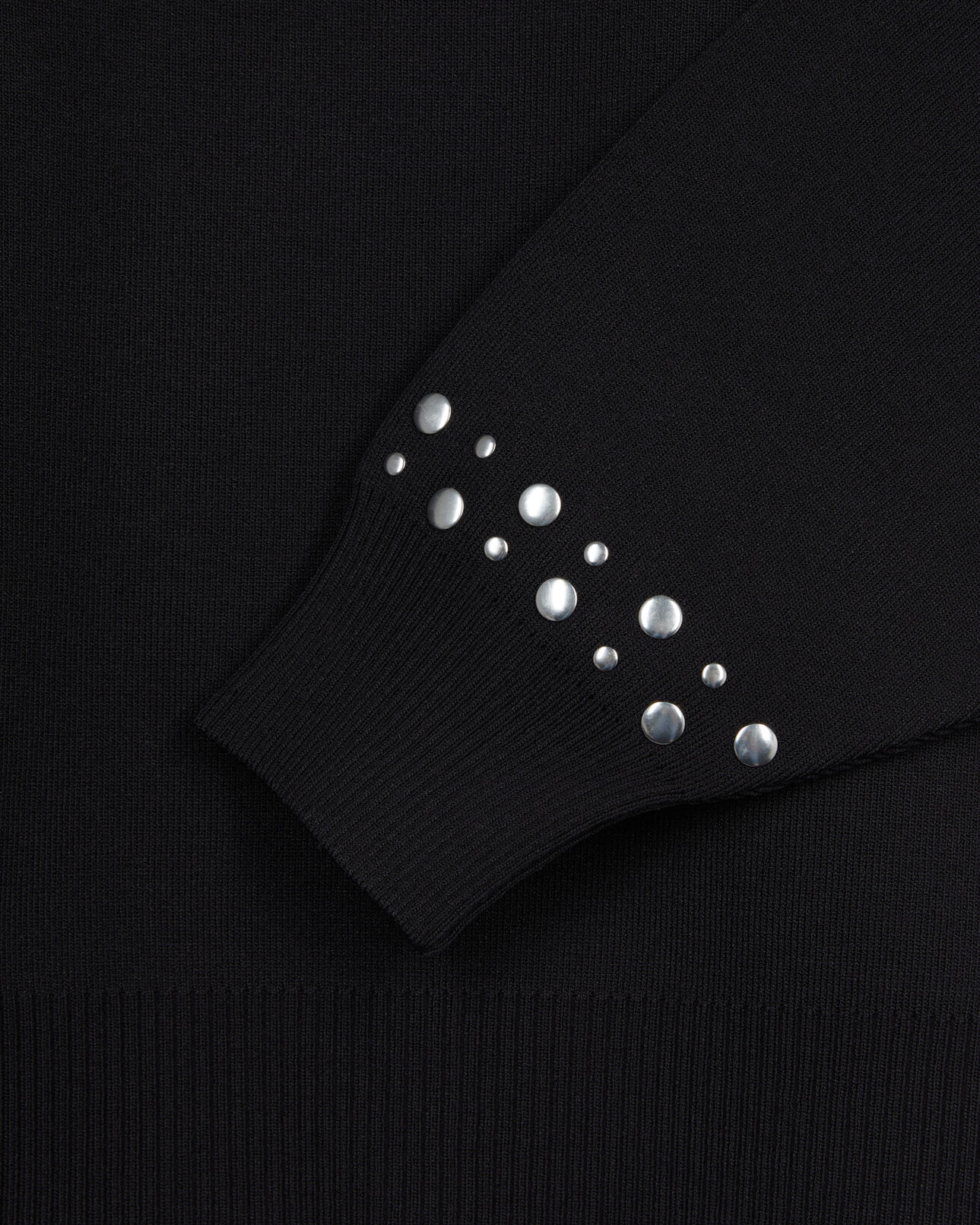 The Kooples MUJER BLACK sudadera negra con tachuelas