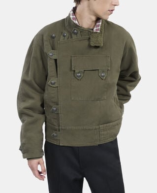 The Kooples HOMBRE OLIVE NIGHT chaqueta estilo mao caqui