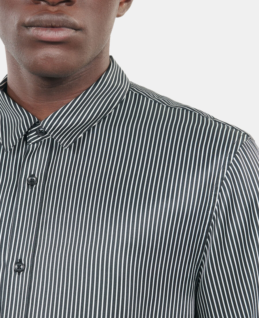 The Kooples HERREN BLACK WHITE schwarz-weißes hemd mit streifen