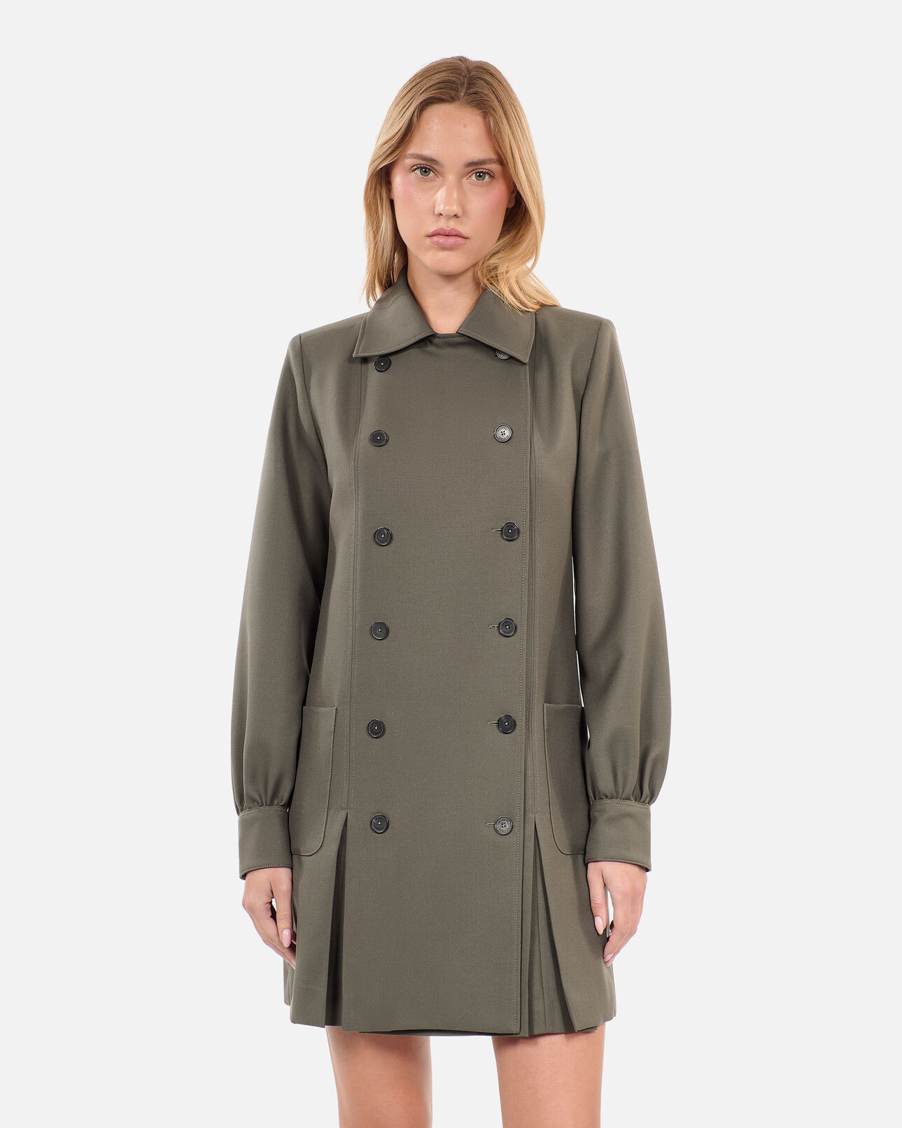 The Kooples WOMEN KAKI khaki short tailored dress