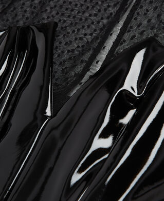 The Kooples F BLACK short black vinyl-effect dress