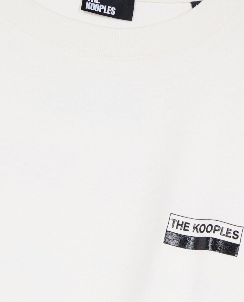 The Kooples HOMBRE ECRU camiseta oversize con serigrafía en color crudo