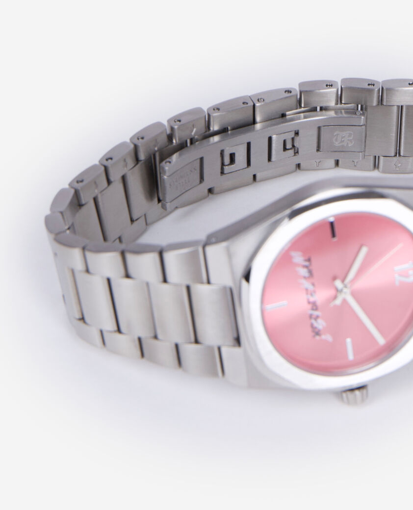 The Kooples MIXTA SILVER what is reloj plateado con esfera rosa