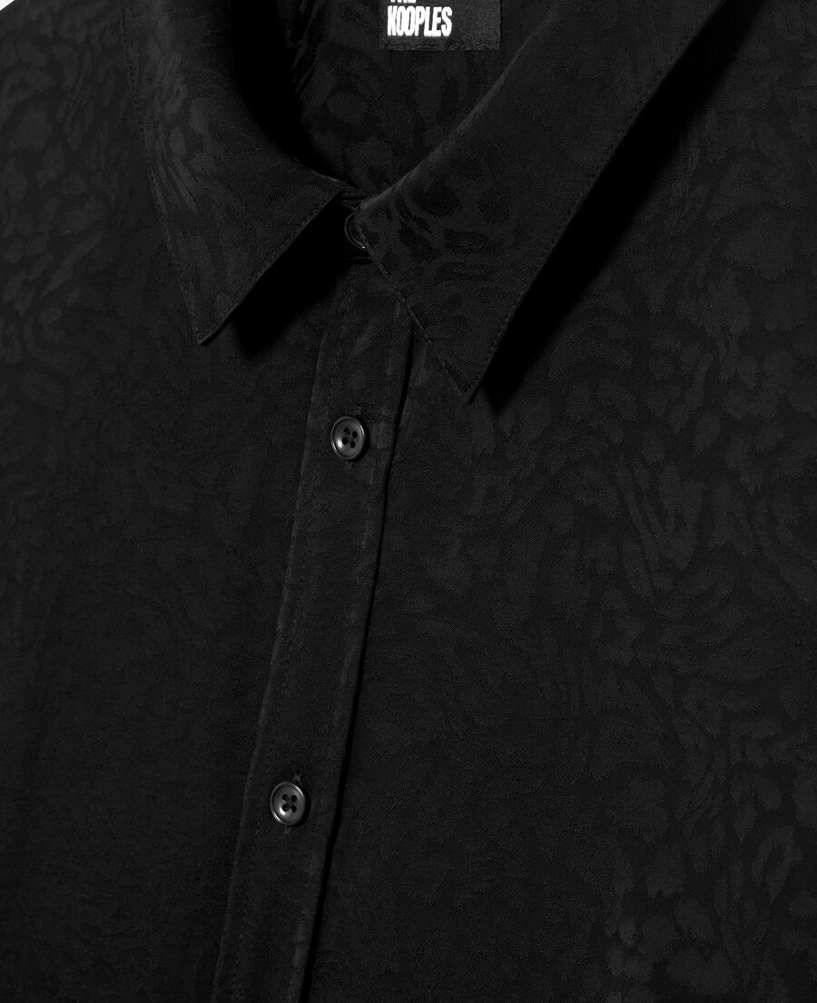 The Kooples H BLACK black leopard jacquard shirt