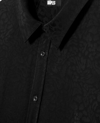 The Kooples H BLACK black leopard jacquard shirt