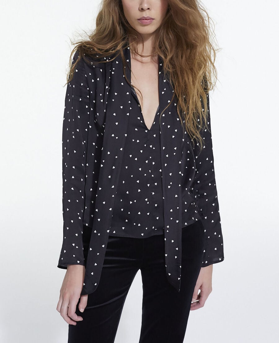 The Kooples WOMEN BLACK printed top