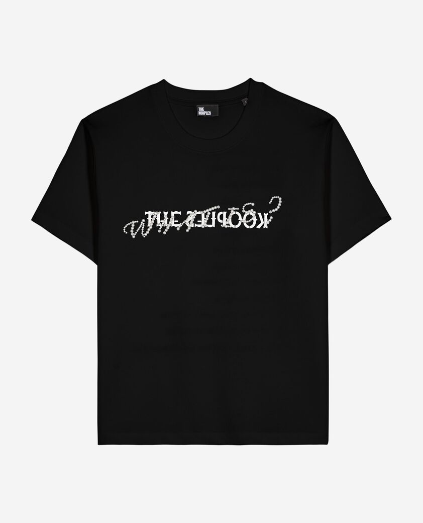 The Kooples MUJER BLACK what is camiseta con cuentas negras