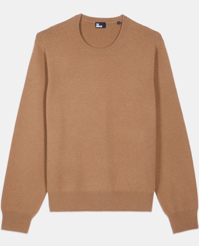 The Kooples HOMME DARK CAMEL pull en cachemire camel