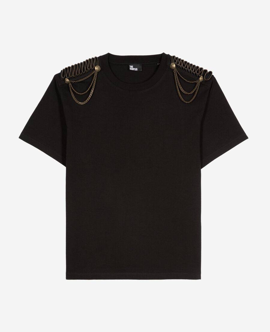 The Kooples F BLACK WASHED black chain t-shirt