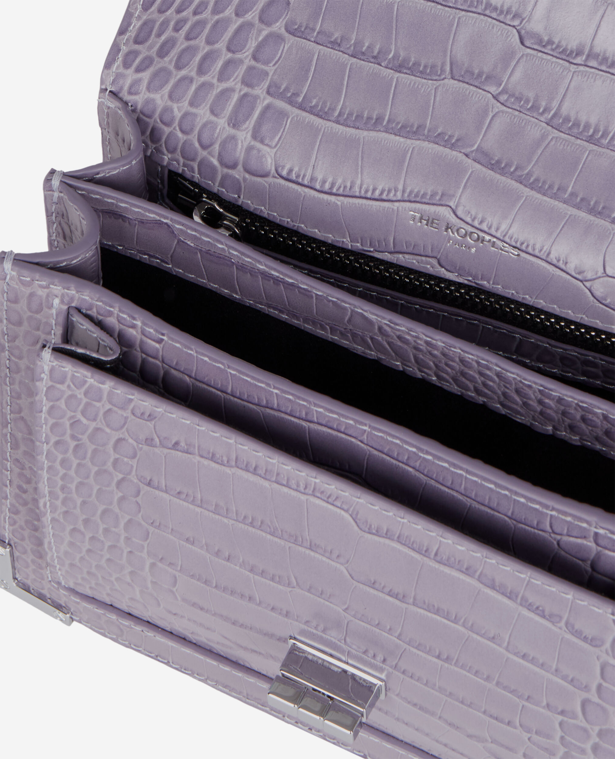 Small Emily bag in purple leather