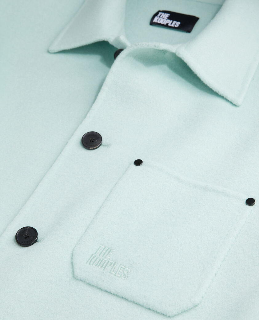 The Kooples HERREN OCEAN grüne hemdjacke aus wolle