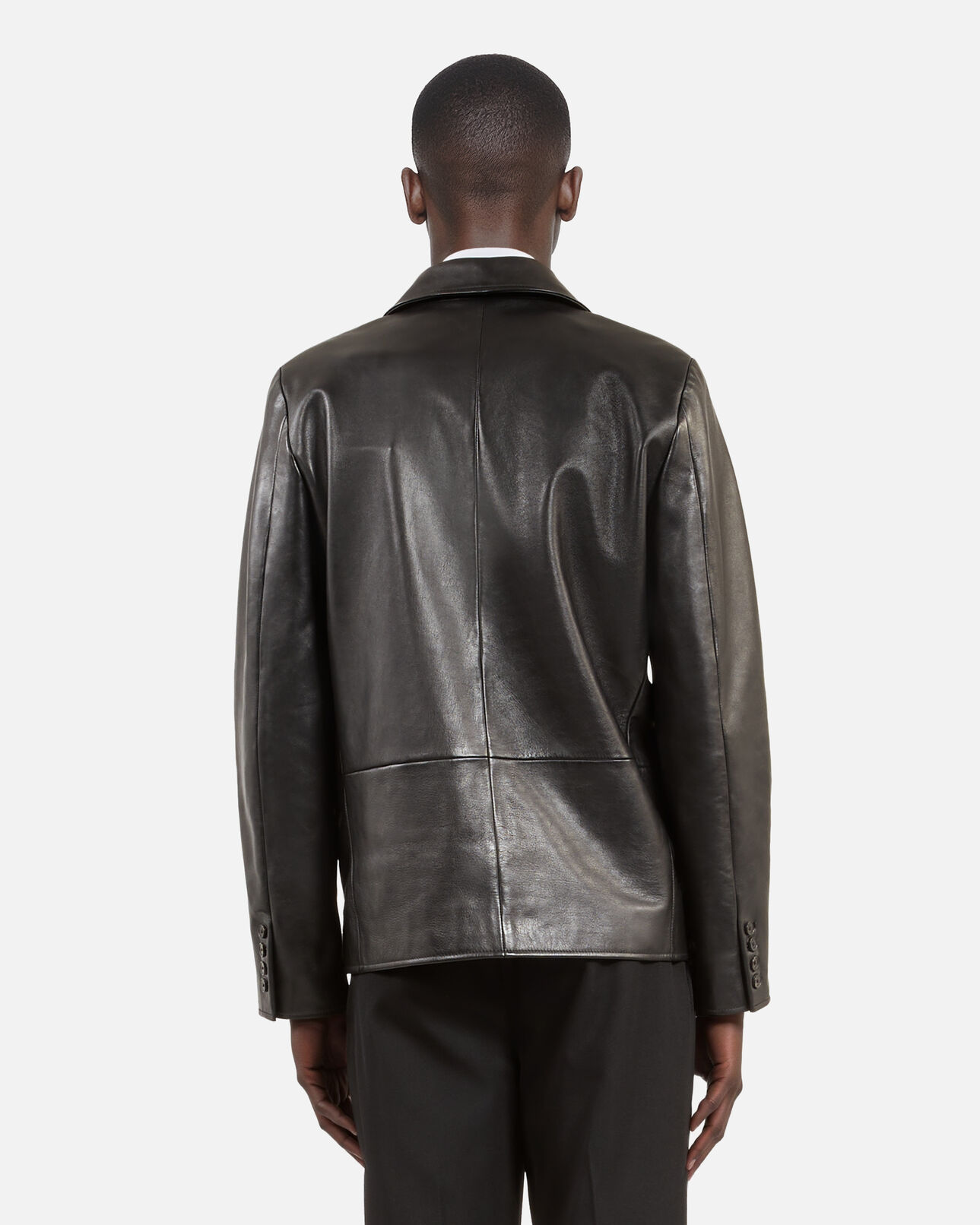 The Kooples HOMME BLACK veste en cuir noire