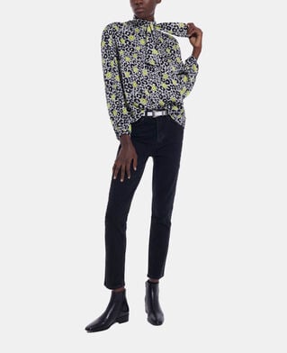 The Kooples FEMME ECRU / YELLOW top fleuri
